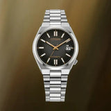 Citizen Tsuyosa Mechanical Grey Dial Silver Steel Strap Watch for Men - NJ0200-50E