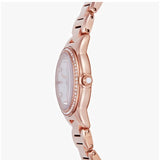 Emporio Armani Mia Mother of Pearl Dial Rose Gold Steel Strap Watch for Women - AR11671