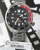 Seiko Prospex Sea Turtle Automatic Black Dial Silver Steel Strap Watch for Men - SRP789K1