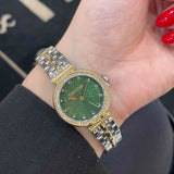 Just Cavalli Chiarezza Snake Core Green Dial Two Tone Steel Strap Watch for Women - RC5L078M0065