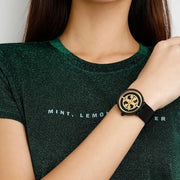 Tory Burch Reva Black Dial Black Steel Strap Watch for Women - TBW4039