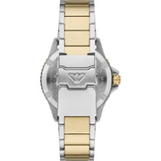Emporio Armani World Explorer Blue Dial Two Tone Steel Strap Watch for Men - AR11682