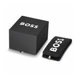 Hugo Boss Runner 3H Black Dial Silver Steel Strap Watch for Men - 1514210