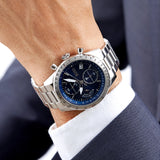 Hugo Boss Strike Blue Dial Gunmetal Grey Steel Strap Watch for Men - 1514175