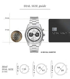 Emporio Armani Racer Chronograph Silver Dial Silver Steel Strap Watch for Men - AR11636