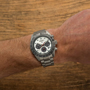 Seiko Prospex Speedtimer Solar Chronograph Silver Dial Silver Steel Strap Watch for Men - SSC911