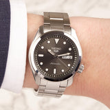 Seiko 5 Sports Automatic Grey Dial Silver Steel Strap Watch for Men - SRPE51K1