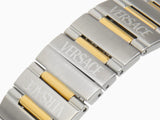 Versace Greca Logo Diver Quartz Green Dial Two Tone Steel Strap Watch for Men - VE8G00524