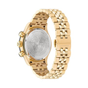 Versace Hellenyium Quartz Black Dial Gold Steel Strap Watch for Women - VE2S00622
