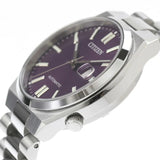 Citizen Tsuyosa Automatic Purple Dial Silver Steel Strap Watch for Men - NJ0200-50W