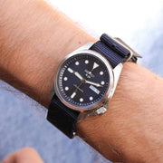 Seiko 5 Sports Automatic Blue Dial Blue Nylon Strap Watch for Men - SRPE63K1