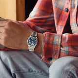 Citizen Tsuyosa Automatic Blue Dial Silver Steel Strap Watch for Men - NJ0200-50M