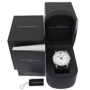 Emporio Armani Luigi White Dial Black Leather Strap Watch for Men - AR1694