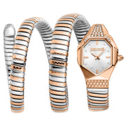 Just Cavalli Ambra Silver Dial Two Tone Steel Strap Watch for Women - JC1L370M0065