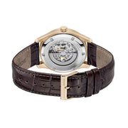 Hugo Boss Principle Skeleton Grey Dial Brown Leather Strap Watch for Men - 1514253