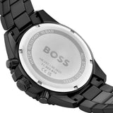 Hugo Boss Admiral Chronograph Black Dial Black Steel Strap Watch for Men - 1514258