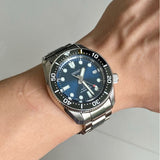 Seiko Prospex Marinemaster Automatic Scuba Divers Blue Dial Silver Steel Strap Watch for Men - SPB187J1