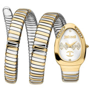 Just Cavalli Vezzoso Silver Dial Two Tone Steel Strap Watch for Women - JC1L230M0065