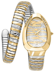 Just Cavalli Taglio Silver Dial Two Tone Steel Strap Watch for Women - JC1L225M0075