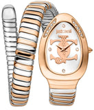 Just Cavalli Glam Evo 5 Silver Dial Two Tone Steel Strap Watch for Women - JC1L227M0075
