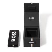 Hugo Boss Grand Prix Chronograph Green Dial Gunmetal Grey Steel Strap Watch for Men - 1514228