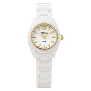 Versace DV One Mini White Dial White Ceramic Dial Watch for Women - VE9F00224