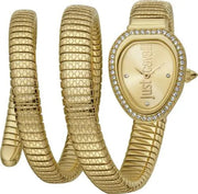 Just Cavalli Doppio Gold Dial Gold Steel Strap Watch for Women - JC1L163M0025