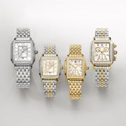 Michele Deco Mother of Pearl Dial Two Tone Steel Strap Watch For Women - MWW06V000023