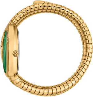 Just Cavalli Vezzoso Green Dial Gold Steel Strap Watch for Women - JC1L230M0045