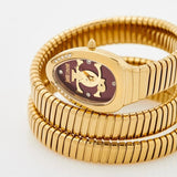 Just Cavalli Glam Evo 5 Red Dial Gold Steel Strap Watch for Women - JC1L228M0045