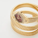 Just Cavalli Mesmerizing Red Dal Gold Steel Strap Watch for Women - JC1L304M0035