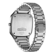 D1 Milano Square Caribbean Blue Dial Silver Steel Strap Watch for Men - D1-SQBJ07