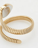 Just Cavalli Lady Snake Red Dial Gold Steel Strap Watch for Women - JC1L249M0025