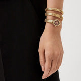 Just Cavalli Mesmerizing Red Dal Gold Steel Strap Watch for Women - JC1L304M0035