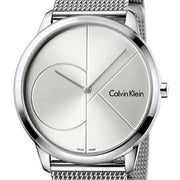 Calvin Klein Minimal Silver Dial Silver Mesh Bracelet Watch for Men - K3M2112Z