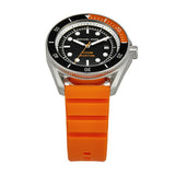 Michael Kors Maritime Three-Hand Analog Black Dial Orange Silicone Strap Watch for Men - MK9157