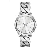 Michael Kors Runway Three-Hand Silver Dial Silver Steel Strap Watch for Women - MK7474