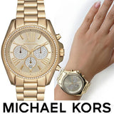 Michael Kors Bradshaw Quartz Gold Dial Gold Steel Strap Watch For Women - MK6538