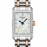 Jam Tangan Wanita Longines Dolcevita Diamonds Mother of Pearl White Dial Two Tone Steel Strap - L5.258.5.89.7
