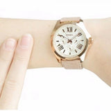 Fossil Cecile White Dial Sand Leather Strap Watch for Women - AM4532