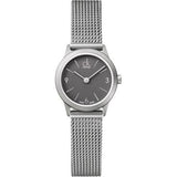 Calvin Klein Minimal Grey Dial Silver Mesh Bracelet Watch for Men - K3M51154