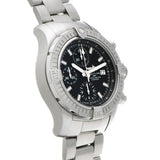 Breitling Avenger Chronograph 43 Black Dial Silver Steel Strap Watch for Men - A13385101B1A1