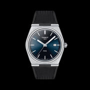 Tissot PRX Blue Dial Black Rubber Strap Watch For Men - T137.410.17.041.00