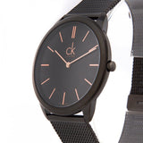 Calvin Klein Minimal Black Dial Black Mesh Bracelet Watch for Men - K3M21421