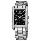 Emporio Armani Classic Analog Black Dial Silver Steel Strap Watch For Men - AR1608