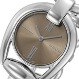 Gucci Horsebit Collection Quartz Brown Dial Silver Steel Strap Watch For Women - YA139501