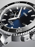 Oris Aquis Date Blue Dial Silver Steel Strap Watch for Men - 0173377304135-0782405PEB