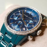 Michael Kors Bradshaw Chronograph Blue Dial Blue Steel Strap Watch For Men - MK6722