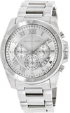 Michael Kors Brecken Chronograph Silver Dial Silver Steel Strap Watch For Women - MK8562