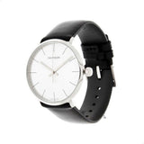 Calvin Klein High Noon Quartz White Dial Black Leather Strap Watch for Men - K8M211C6